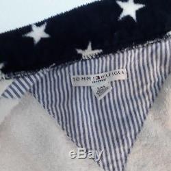 Vintage VTG Tommy Hilfiger Men's White Bath Robe Sz S Flag Stars