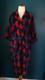 Vintage belted Robe Mens Argyle 90s Terry Cloth Towel Bath Heavyweight OSFA