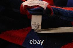Vintage belted Robe Mens Argyle 90s Terry Cloth Towel Bath Heavyweight OSFA