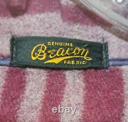 Vtg 30's Beacon Blanket BathRobe Cozy Soft Maroon Plaid L/XL UNISEX