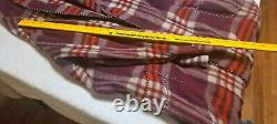 Vtg 30's Beacon Blanket BathRobe Cozy Soft Maroon Plaid L/XL UNISEX