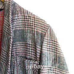 Vtg 30's Beacon Blanket BathRobe Cozy Soft Plaid Multicolor L UNISEX