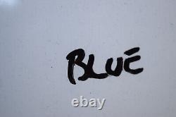 Vtg CHRISTIAN DIOR Bath Robe Thick Cotton Terry Tie Belt Pockets MENS O/S Blue
