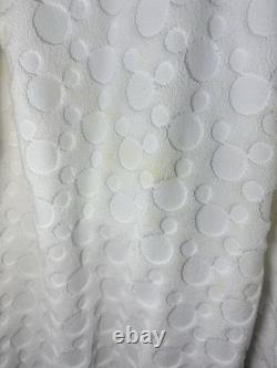 Vtg Disney Mickey Bath Robe Embossed Icon Terry Cloth Heavy One Size Cotton