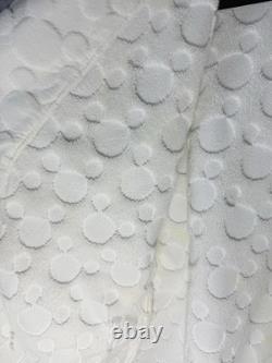 Vtg Disney Mickey Bath Robe Embossed Icon Terry Cloth Heavy One Size Cotton
