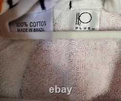 Vtg H2O Bathrobe Terrycloth Frank Lloyd Wright Coonley Stained Glass OS RARE