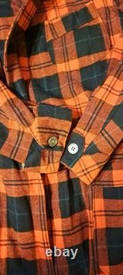 Vtg PENDLETON Red Wool Tartan Belt Bathrobe Dressing Gown Men's Medium