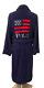 Vtg POLO RALPH LAUREN Men's L XL Cotton Terry Cloth Bath Robe BLUE Red Pony FLAG