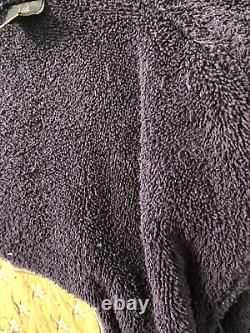 Vtg POLO RALPH LAUREN Men's L XL Cotton Terry Cloth Bath Robe BLUE Red Pony FLAG
