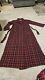 Vtg Pendleton Wool Bath Robe Mens XS, Belt Tie, Blue Red Plaid, Christmas, USA