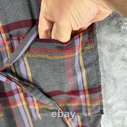 Vtg Yves Saint Laurent Mens Robe YSL Plaid Windowpane House Coat Smoking Jacket
