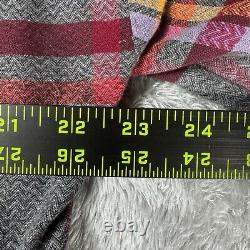 Vtg Yves Saint Laurent Mens Robe YSL Plaid Windowpane USA One Size House Coat