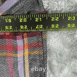Vtg Yves Saint Laurent Mens Robe YSL Plaid Windowpane USA One Size House Coat