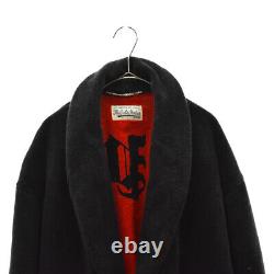 Wacko Maria Gown Coat Back Print Bathrobe Black/Red black K5C28