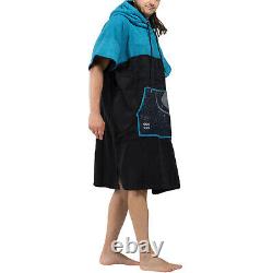 Wave Mens Uno Beach Surf Triathlon Changing Robe Towel Poncho Blue 175-205 CM