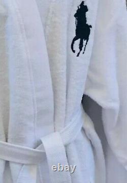White Polo Ralph Lauren Bath Robe 100% Cotton SIZE MEDIUM