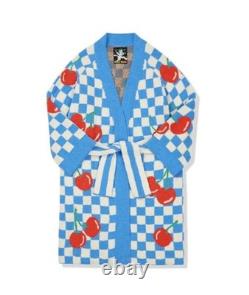 Wiggle Wiggle Cherry Lounge Long Bathrobe Night Fluffy Soft Dressing Gown