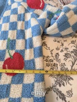 Wiggle Wiggle Cherry Lounge Long Bathrobe Night Fluffy Soft Dressing Gown