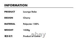Wiggle Wiggle Cherry Lounge Long Bathrobe Night Fluffy Soft Dressing Gown