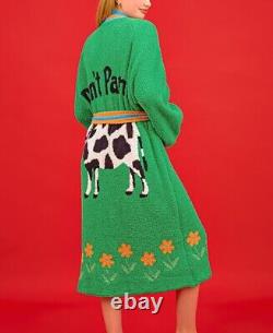 Wiggle Wiggle Don't Panic G Lounge Long Bathrobe Night Fluffy Soft Dressing Gown