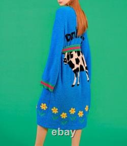 Wiggle Wiggle Don't Panic Lounge Long Bathrobe Night Fluffy Soft Dressing Gown