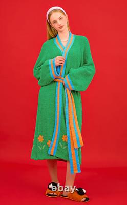 Wiggle Wiggle Don't Panic Lounge Long Bathrobe Night Fluffy Soft Dressing Gown
