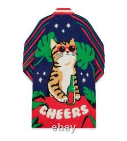 Wiggle Wiggle Drunken Cat Lounge Long Bathrobe Night Fluffy Soft Dressing Gown