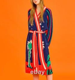 Wiggle Wiggle Drunken Cat Lounge Long Bathrobe Night Fluffy Soft Dressing Gown