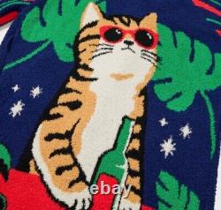 Wiggle Wiggle Drunken Cat Lounge Long Bathrobe Night Fluffy Soft Dressing Gown
