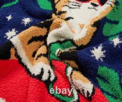 Wiggle Wiggle Drunken Cat Lounge Long Bathrobe Night Fluffy Soft Dressing Gown