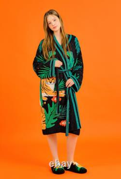 Wiggle Wiggle Lounge Long Bathrobe Night Fluffy Soft Dressing Gown Tiger