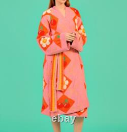 Wiggle Wiggle Smile Cherry Lounge Long Bathrobe Night Fluffy Soft Dressing Gown