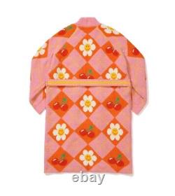 Wiggle Wiggle Smile Cherry Lounge Long Bathrobe Night Fluffy Soft Dressing Gown