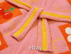 Wiggle Wiggle Smile Cherry Lounge Long Bathrobe Night Fluffy Soft Dressing Gown