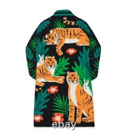 Wiggle Wiggle Tiger Lounge Long Bathrobe Night Fluffy Soft Dressing Gown