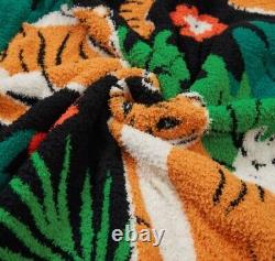 Wiggle Wiggle Tiger Lounge Long Bathrobe Night Fluffy Soft Dressing Gown