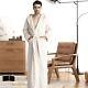 Winter Hooded Extra Long Thick Flannel Bath Robe Luxury Peignoir Warm Dressing