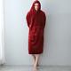 Women Hooded Flannel Plus Size Cartoon Sleep Coral Fleece Bathrobe Nightgowns