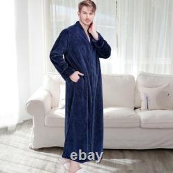 Women Plus Size Bathrobe Lovers Flannel Thermal Bath Robe Robes Dressing Gown