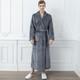 Women Plus Size Warm Flannel Bathrobe Hooded Bath Robe Night Dressing Gown