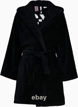 Y-3 Yohji Yamamoto Adidas Men's Embossed Logo Bath Robe Black Size Small HD3307