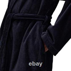 Y-3 Yohji Yamamoto Adidas Men's Embossed Logo Bath Robe Black Size Small HD3307