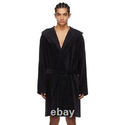 Y-3 Yohji Yamamoto Adidas Men's Embossed Logo Bath Robe Black Size Small HD3307