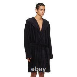 Y-3 Yohji Yamamoto Adidas Men's Embossed Logo Bath Robe Black Size Small HD3307