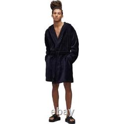 Y-3 Yohji Yamamoto Adidas Men's Embossed Logo Bath Robe Black Size Small HD3307