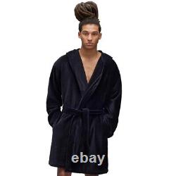 Y-3 Yohji Yamamoto Adidas Men's Embossed Logo Bath Robe Black Size Small HD3307