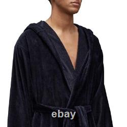 Y-3 Yohji Yamamoto Adidas Men's Embossed Logo Bath Robe Black Size Small HD3307