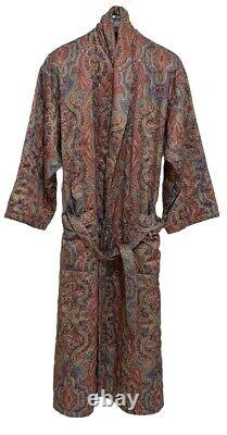 Yves Delorme Paris M. In. France Polyester Paisley Men's Bathrobe/night Dress XL
