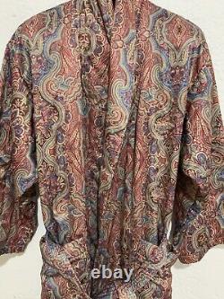 Yves Delorme Paris M. In. France Polyester Paisley Men's Bathrobe/night Dress XL
