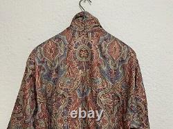Yves Delorme Paris M. In. France Polyester Paisley Men's Bathrobe/night Dress XL